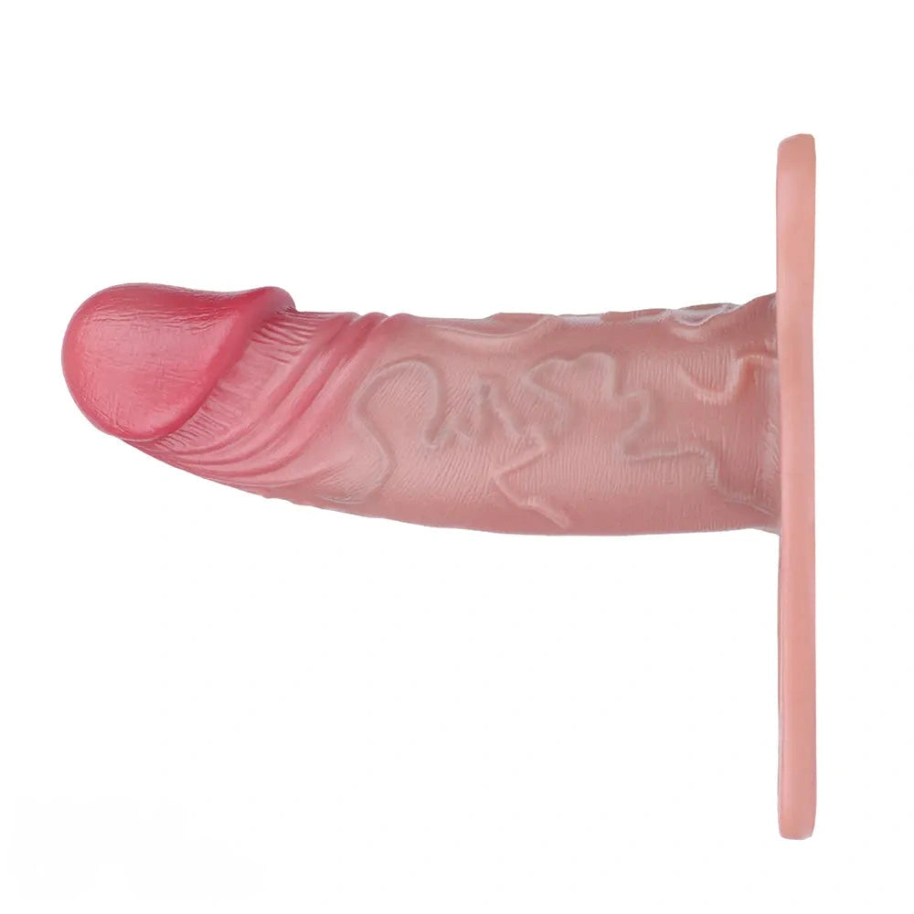 6.69in Strap on Hollow Sleeve Silicone Cock Cage Dildo For Chastity Cock