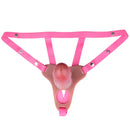 6.69in Strap on Hollow Sleeve Silicone Cock Cage Dildo For Chastity Cock
