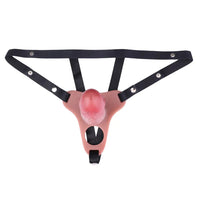 6.69in Strap on Hollow Sleeve Silicone Cock Cage Dildo For Chastity Cock