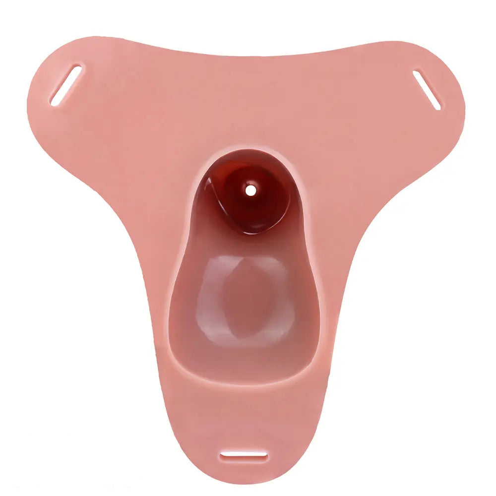 6.69in Strap on Lifelike Hollow Silicone Cock Cage Dildo Chastity Control