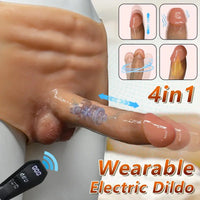 6.69in Strap on Vibrating Thrusting Swing Heating Automatic Dildo Panty