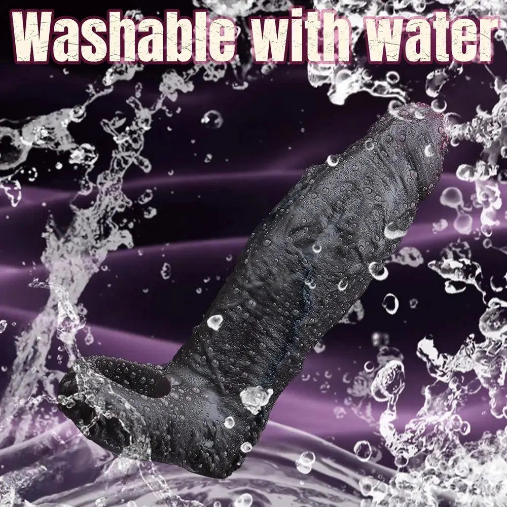 6.69in Uncut Vivid Glans Lifelike Veins Penis Sleeve Dildo Adult Product