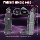 6.69in Uncut Vivid Glans Lifelike Veins Penis Sleeve Dildo Adult Product