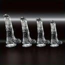 6.6in 7.8in 8.6in 9.8in Clear Black Horse Cock Dildo For G-Spot Vagina