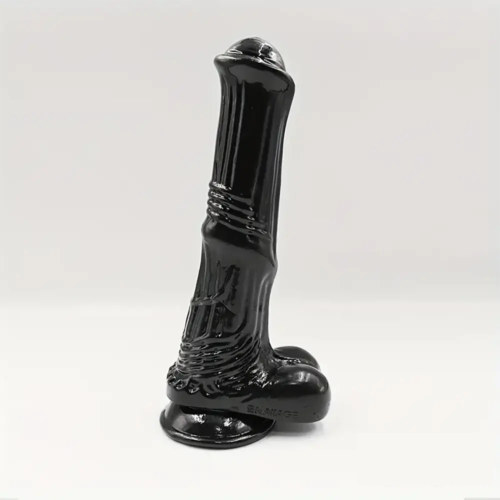 6.6in 7.8in 8.6in 9.8in Clear Black Horse Cock Dildo For G-Spot Vagina