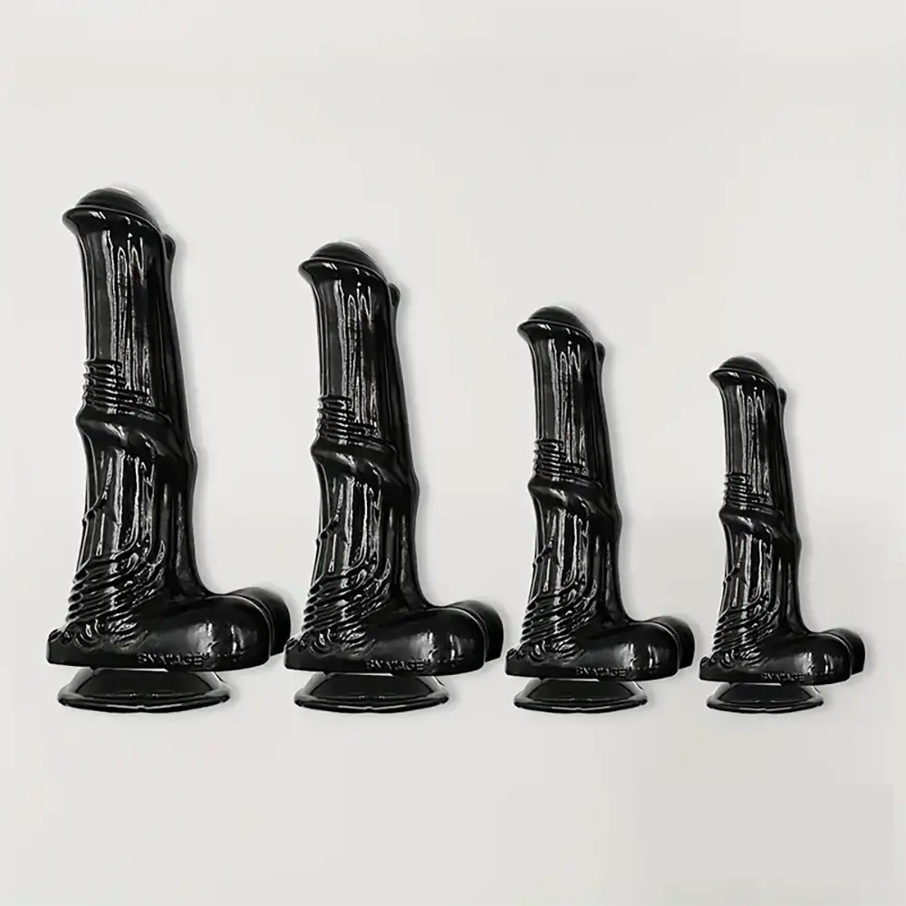 6.6in 7.8in 8.6in 9.8in Clear Black Horse Cock Dildo For G-Spot Vagina
