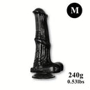 6.6in 7.8in 8.6in 9.8in Clear Black Horse Cock Dildo For G-Spot Vagina