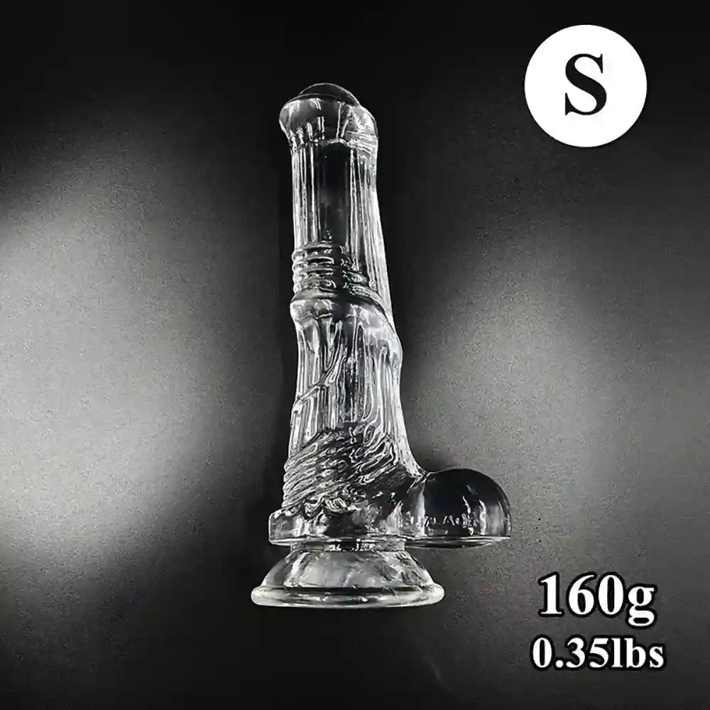 6.6in 7.8in 8.6in 9.8in Clear Black Horse Cock Dildo For G-Spot Vagina
