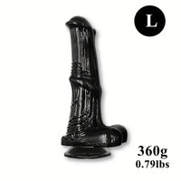 6.6in 7.8in 8.6in 9.8in Clear Black Horse Cock Dildo For G-Spot Vagina
