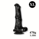 6.6in 7.8in 8.6in 9.8in Clear Black Horse Cock Dildo For G-Spot Vagina