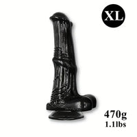 6.6in 7.8in 8.6in 9.8in Clear Black Horse Cock Dildo For G-Spot Vagina