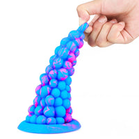 6.6in Grape Design Soft Dildo Butt Plug Anal Sex Toy For Men Women