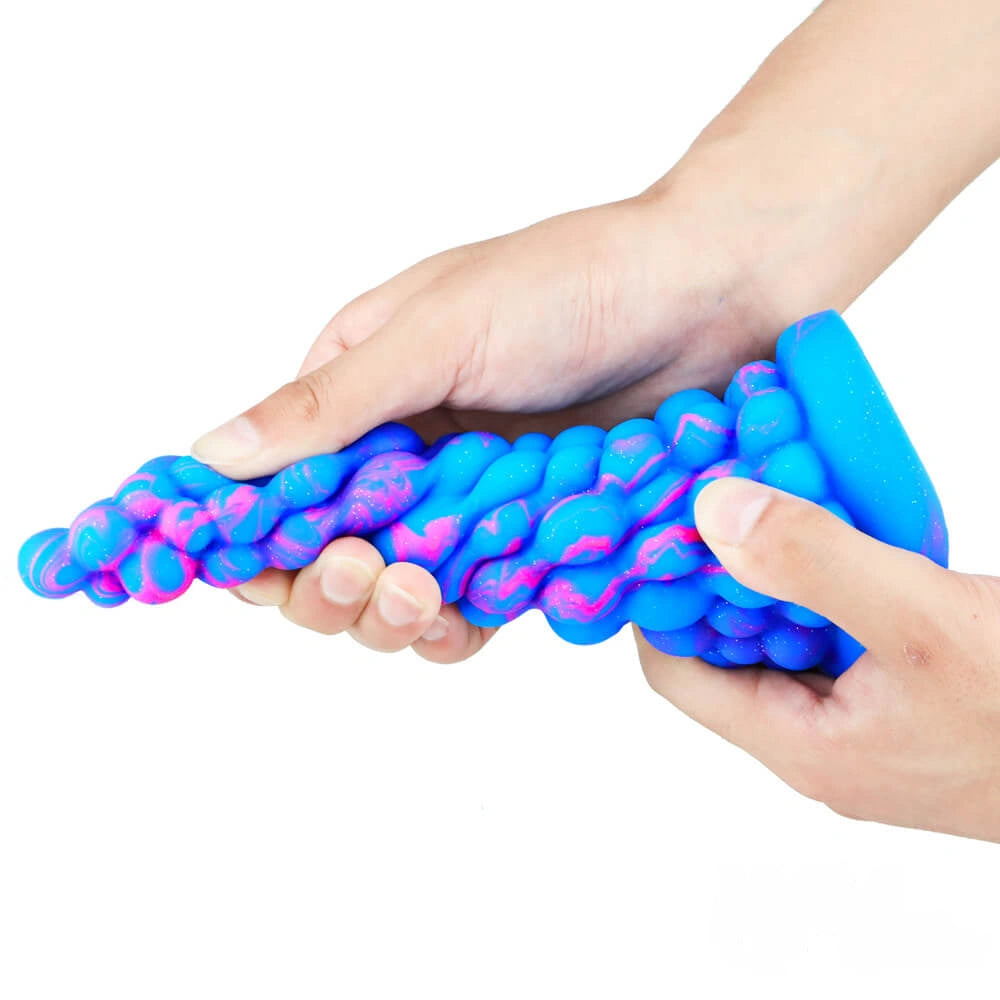 6.6in Grape Design Soft Dildo Butt Plug Anal Sex Toy For Men Women