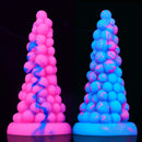 6.6in Grape Design Soft Dildo Butt Plug Anal Sex Toy For Men Women