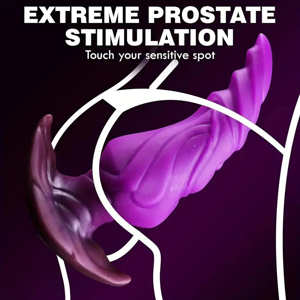 6.6in Wider T Base Wearable Silicone Butt Plug Dildo For Anus Exploration