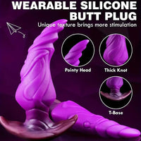 6.6in Wider T Base Wearable Silicone Butt Plug Dildo For Anus Exploration