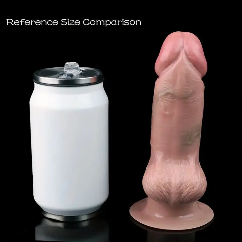 6.77in 7.08in Liquid Silicone Thick Real Lifelike Dildo Flirting Sex Toy