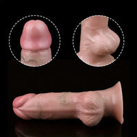 6.77in 7.08in Liquid Silicone Thick Real Lifelike Dildo Flirting Sex Toy