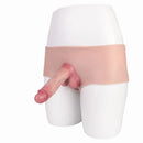 6.77in Hollow Penis Dildo Sleeve Silicone Soft Pants For Women Men Fuck