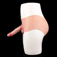 6.77in Hollow Penis Dildo Sleeve Silicone Soft Pants For Women Men Fuck