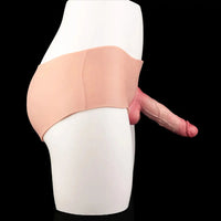 6.77in Hollow Penis Dildo Sleeve Silicone Soft Pants For Women Men Fuck