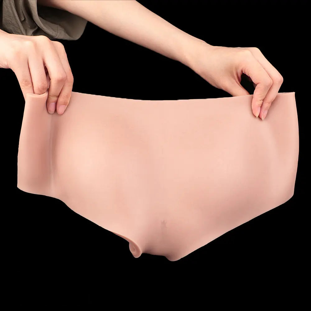6.77in Hollow Penis Dildo Sleeve Silicone Soft Pants For Women Men Fuck