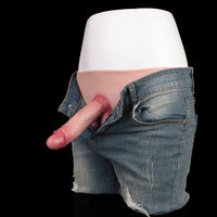 6.77in Hollow Penis Dildo Sleeve Silicone Soft Pants For Women Men Fuck