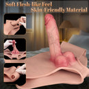 6.77in Hollow Penis Dildo Sleeve Silicone Soft Pants For Women Men Fuck