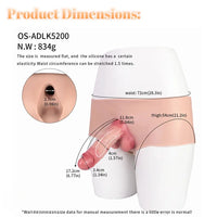 6.77in Hollow Penis Dildo Sleeve Silicone Soft Pants For Women Men Fuck