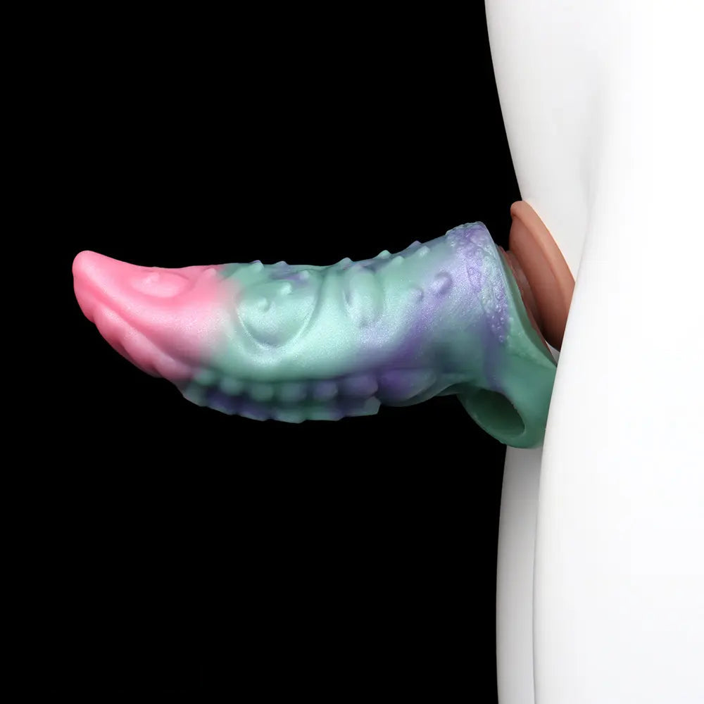 6.77in Scale Whisper Fantasy Hollow Dildo Sleeve For Male Cock Extension