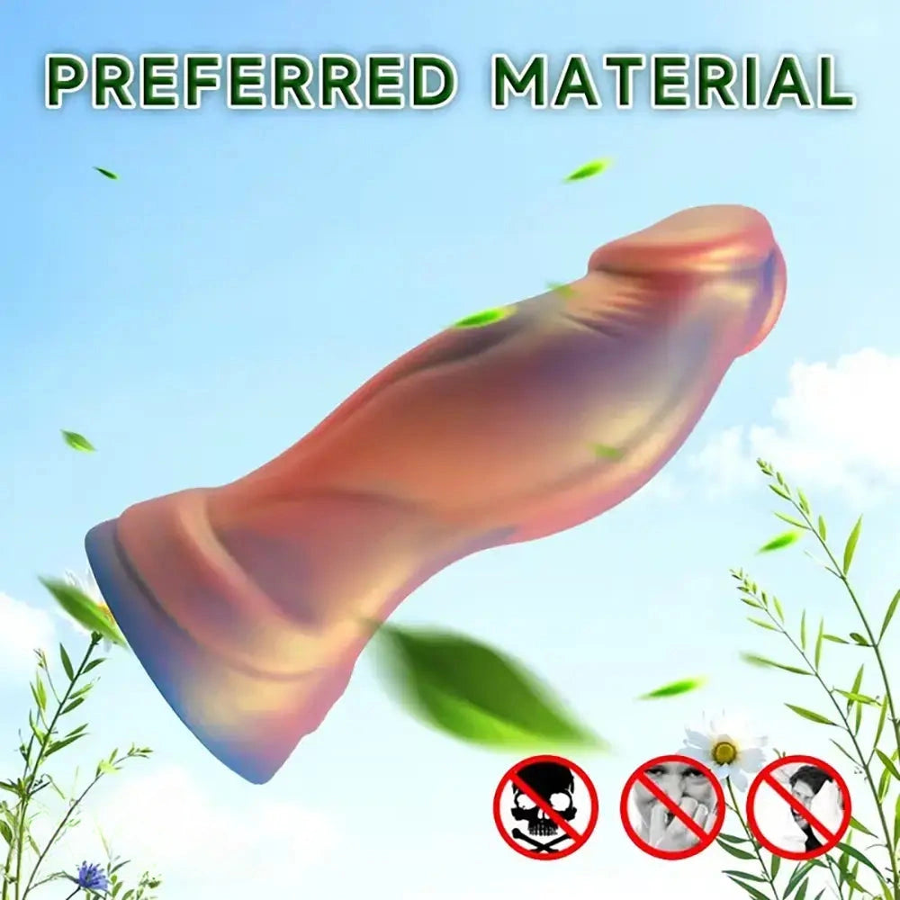 6.77in Silicone Spiked Soft Lifelike Dildo Female Backyard Anal Dildo