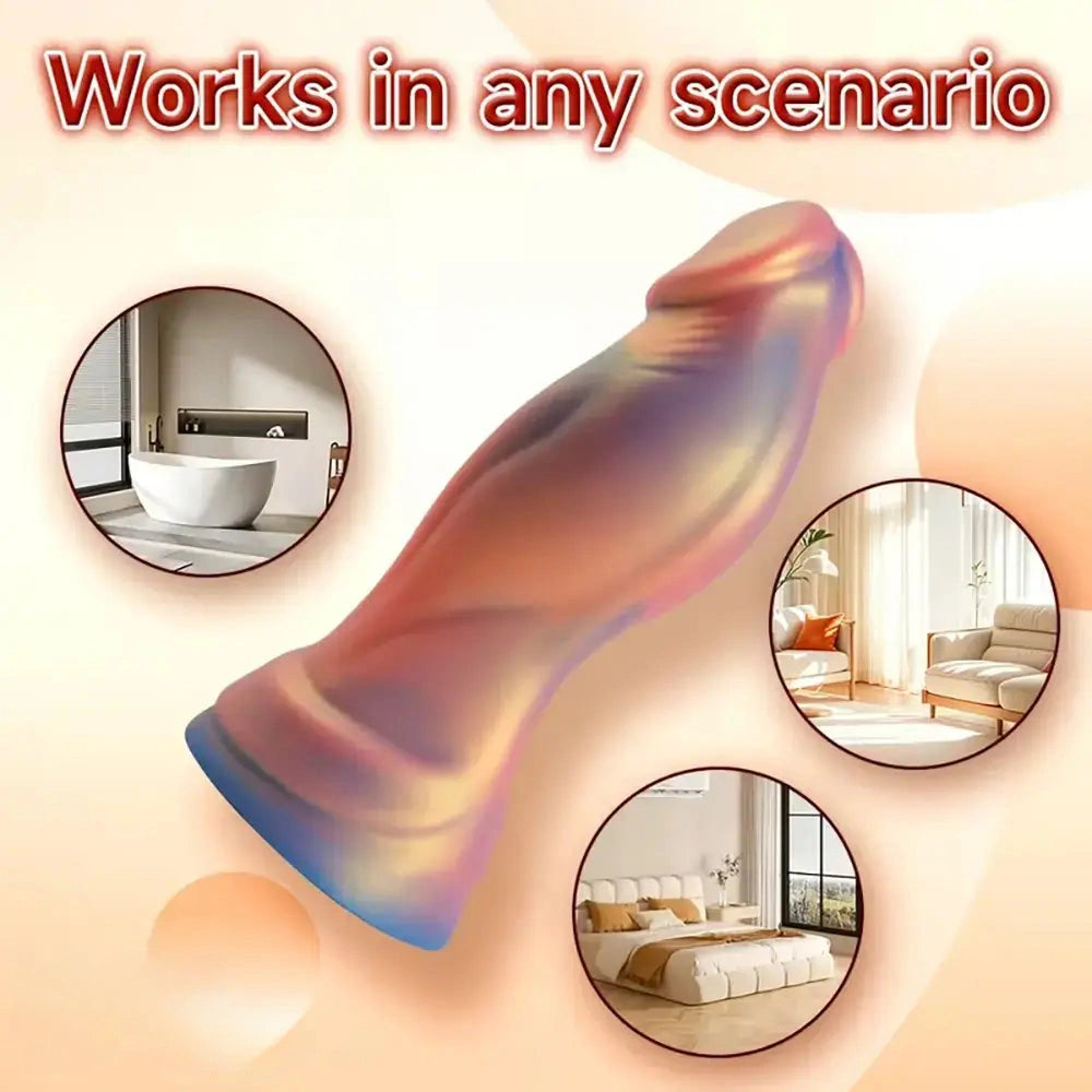6.77in Silicone Spiked Soft Lifelike Dildo Female Backyard Anal Dildo