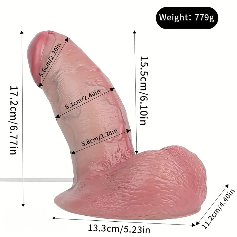 6.77in Super Realistic Dildo Sensory Spray Water Soft Liquid Silicone Dildo