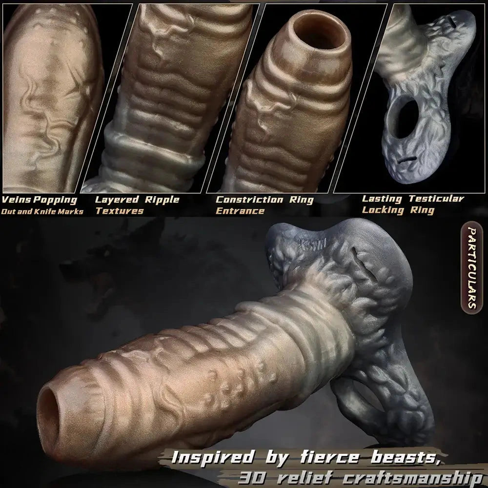 6.77in Tentacle Spiked Silicone Strap on Dildo Sleeve For Adult Couples