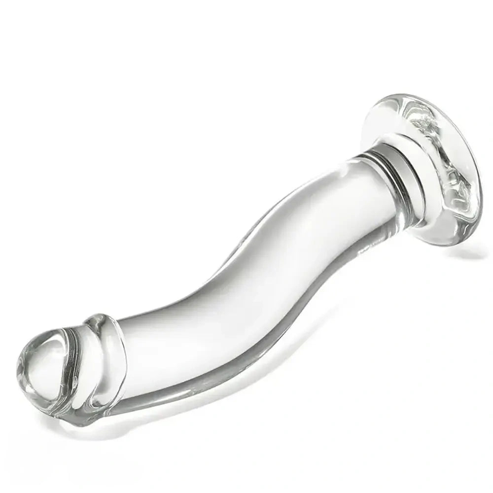 6.77in Transparent Glass Realistic Companion Dildo For Adult Sex