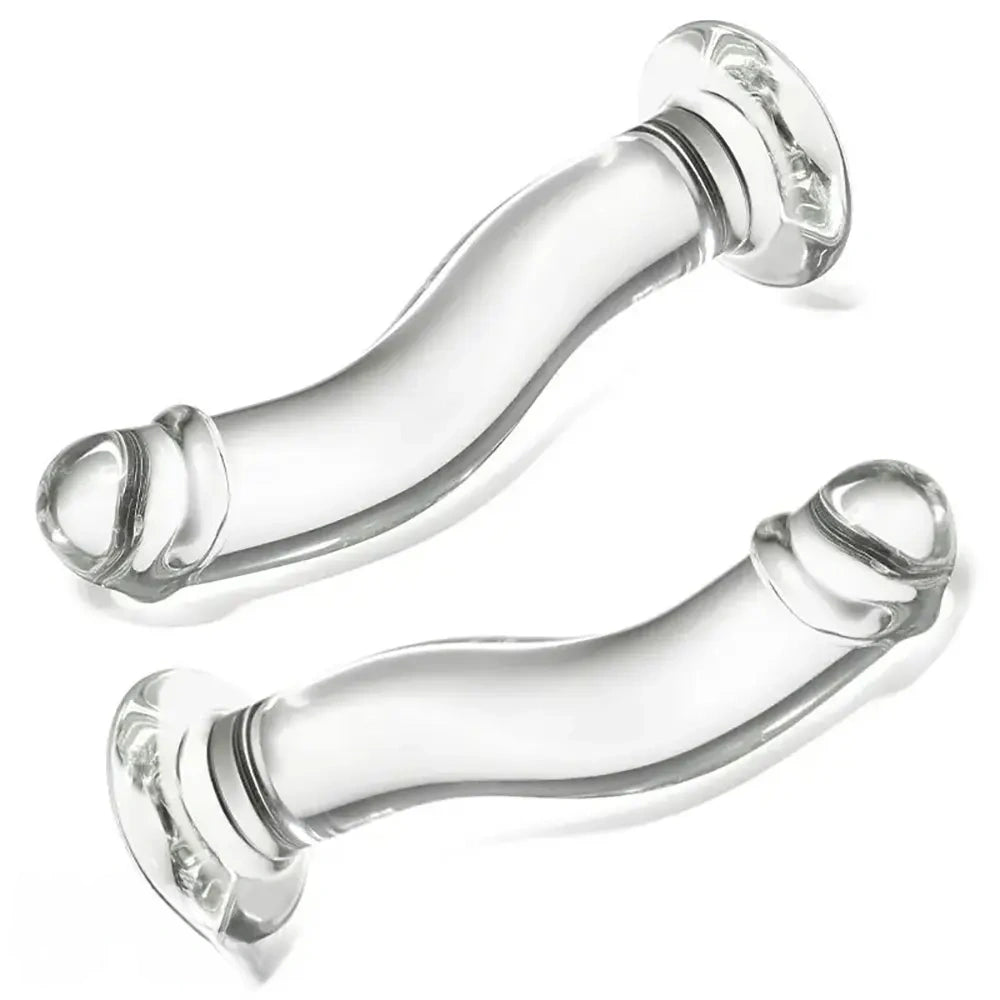 6.77in Transparent Glass Realistic Companion Dildo For Adult Sex