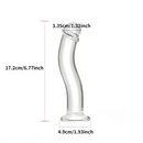 6.77in Transparent Glass Realistic Companion Dildo For Adult Sex