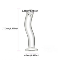 6.77in Transparent Glass Realistic Companion Dildo For Adult Sex