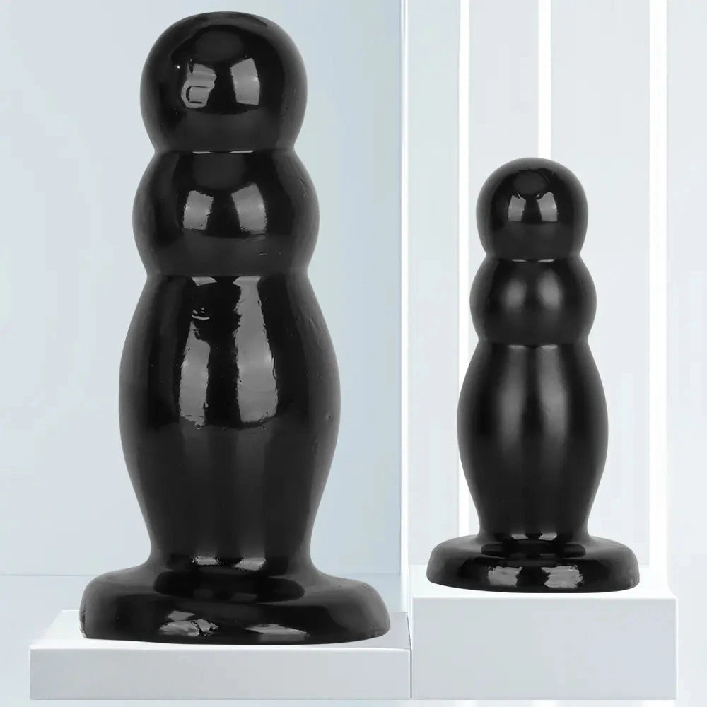 6.7in 10.23in Golden PVC Extra Large Thick Butt Plug Dildo Anal Beads