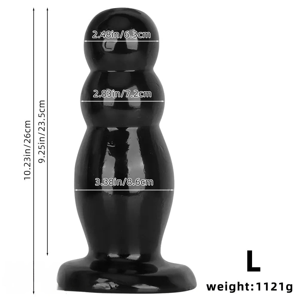 6.7in 10.23in Golden PVC Extra Large Thick Butt Plug Dildo Anal Beads