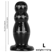 6.7in 10.23in Golden PVC Extra Large Thick Butt Plug Dildo Anal Beads