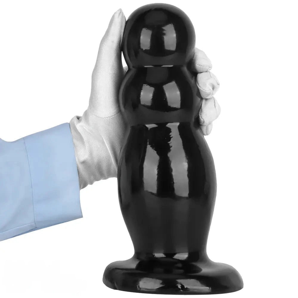 6.7in 10.23in Golden PVC Extra Large Thick Butt Plug Dildo Anal Beads