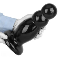 6.7in 10.23in Golden PVC Extra Large Thick Butt Plug Dildo Anal Beads