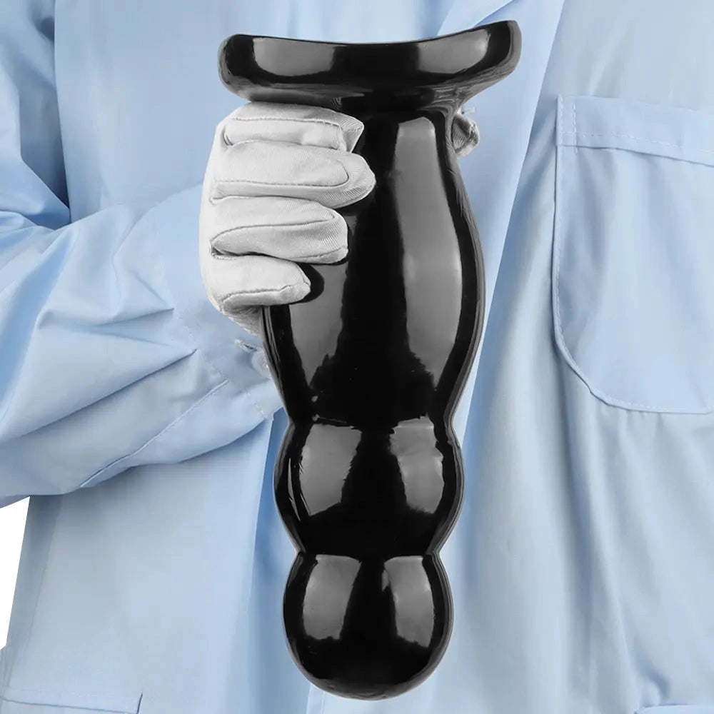 6.7in 10.23in Golden PVC Extra Large Thick Butt Plug Dildo Anal Beads