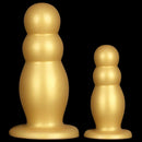 6.7in 10.23in Golden Silicone Extra Large Thick Butt Plug Dildo Anal Beads