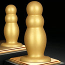 6.7in 10.23in Golden Silicone Extra Large Thick Butt Plug Dildo Anal Beads