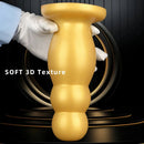 6.7in 10.23in Golden Silicone Extra Large Thick Butt Plug Dildo Anal Beads