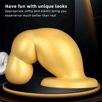 6.7in 10.23in Golden Silicone Extra Large Thick Butt Plug Dildo Anal Beads