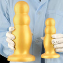 6.7in 10.23in Golden Silicone Extra Large Thick Butt Plug Dildo Anal Beads