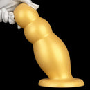 6.7in 10.23in Golden Silicone Extra Large Thick Butt Plug Dildo Anal Beads